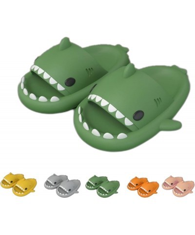 Shark Slippers, Cartoon Shark Beach Slippers for Women Men Summer Cute Animal Shower Sandal Couples Non-Slip House Shoes Dark...