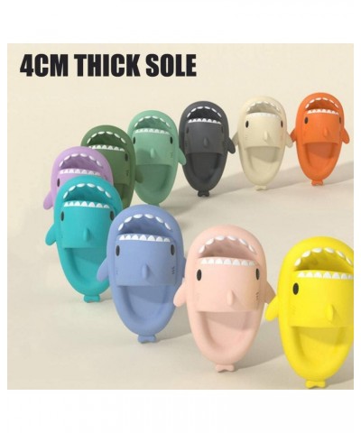 Shark Slippers, Cartoon Shark Beach Slippers for Women Men Summer Cute Animal Shower Sandal Couples Non-Slip House Shoes Dark...