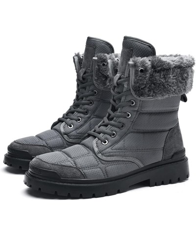 Winter Mens Hiking Boots Thick Warm Snow Boots Outdoor Casual High-top Snow Boot Windproof Non-Slip Comfortable Cotton Shoes ...