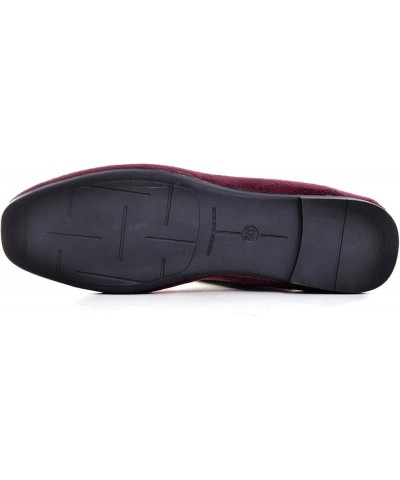 Women's Square Toe Slip On Ballet Flats,Cute Lightweight Candy Colors Shallow Outdoor Walking Shoes Red Wine $8.50 Flats