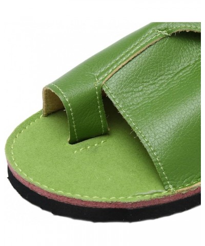 Cotton Slippers for Women Retro Sandals Shoes Flat Women's Roman Sandals Bottom Women Slippers Memory Foam Open Toe Green $14...