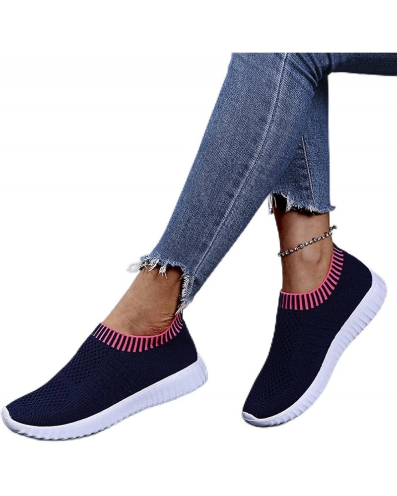 Fashion Unisex Sneakers Women Casual Shoes Breathable Mesh Walking Shoes Spring Summer Soft Flat Shoes 38 Royalblue $28.67 Fa...