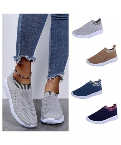 Fashion Unisex Sneakers Women Casual Shoes Breathable Mesh Walking Shoes Spring Summer Soft Flat Shoes 38 Royalblue $28.67 Fa...