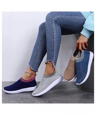 Fashion Unisex Sneakers Women Casual Shoes Breathable Mesh Walking Shoes Spring Summer Soft Flat Shoes 38 Royalblue $28.67 Fa...