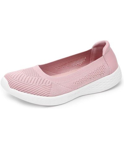 Women's Flats Casual Shoes Slip on Walking Shoes-Lightweight Low-Top Knit Loafer Sneaker 826a/Pink $11.60 Athletic Shoes