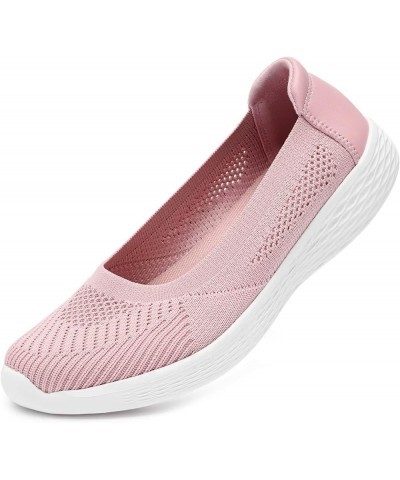 Women's Flats Casual Shoes Slip on Walking Shoes-Lightweight Low-Top Knit Loafer Sneaker 826a/Pink $11.60 Athletic Shoes