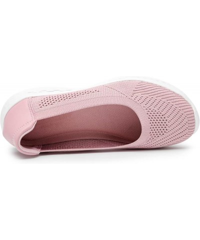 Women's Flats Casual Shoes Slip on Walking Shoes-Lightweight Low-Top Knit Loafer Sneaker 826a/Pink $11.60 Athletic Shoes