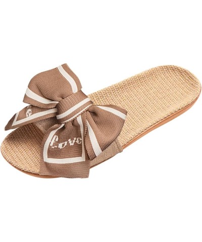 Flip Flop Slides For Women Comfy Slides For Women Sandals Comfortable Women'S Slides Brown For Women Transpar Khaki 8 $17.41 ...