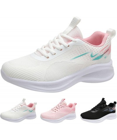 Women Sneakers Summer Fashion New Pattern Mesh Breathable Comfortable Non Slip Soft Sole Lace Up Sneaker Women Shoes White $1...