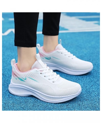 Women Sneakers Summer Fashion New Pattern Mesh Breathable Comfortable Non Slip Soft Sole Lace Up Sneaker Women Shoes White $1...