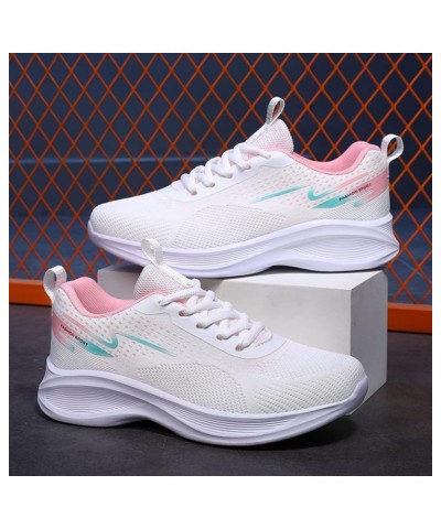 Women Sneakers Summer Fashion New Pattern Mesh Breathable Comfortable Non Slip Soft Sole Lace Up Sneaker Women Shoes White $1...