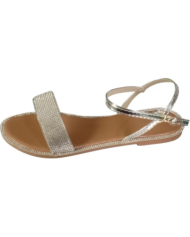 Shoes for Women Open Toe Buckle Ankle Strap Espadrille Low Heel Casual Sandal Summer Slip-on Shoes 82-ibzwp-silver-b $17.65 S...