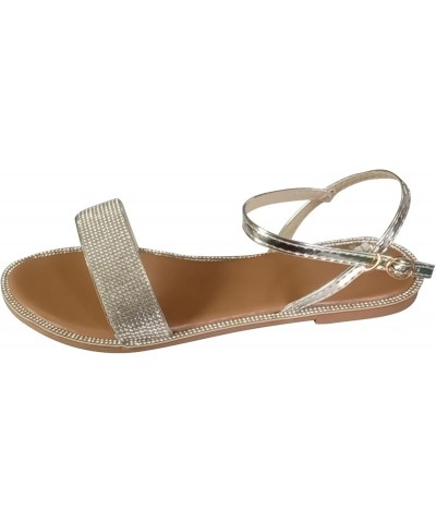 Shoes for Women Open Toe Buckle Ankle Strap Espadrille Low Heel Casual Sandal Summer Slip-on Shoes 82-ibzwp-silver-b $17.65 S...