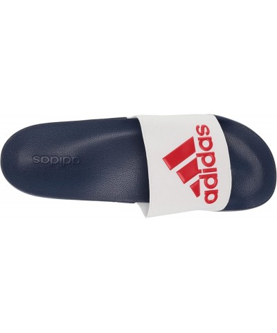 Unisex-Adult Adilette Shower Slide Sandal White/Better Scarlet/Victory Blue $13.95 Athletic Shoes