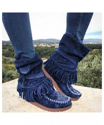 Women Leather Boots Size 6 Ankle Fashion Flat Style Women's Printed Bohemian Laceup Casual Folk Boots Women's Ankle Boots Sho...