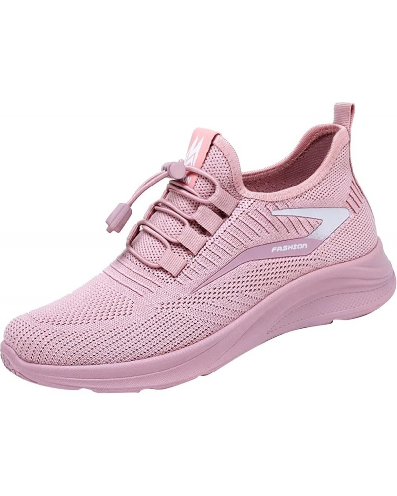 Walking Shoes for Women Breathable Mesh Work Slip-on Sneakers for Running Sports Z 21-pink $12.94 Loafers & Slip-Ons