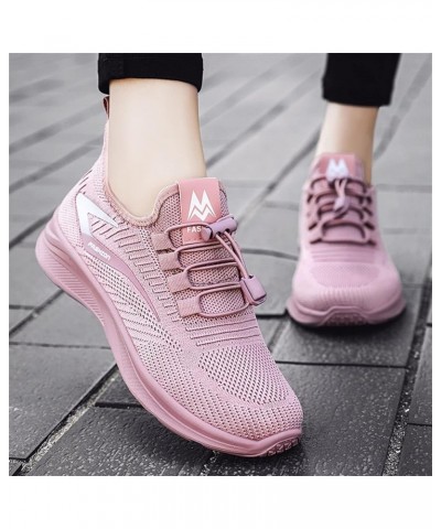 Walking Shoes for Women Breathable Mesh Work Slip-on Sneakers for Running Sports Z 21-pink $12.94 Loafers & Slip-Ons