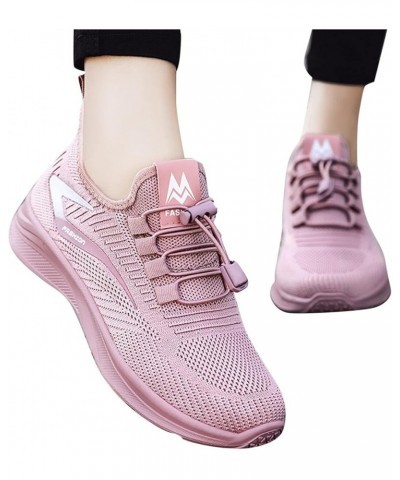 Walking Shoes for Women Breathable Mesh Work Slip-on Sneakers for Running Sports Z 21-pink $12.94 Loafers & Slip-Ons