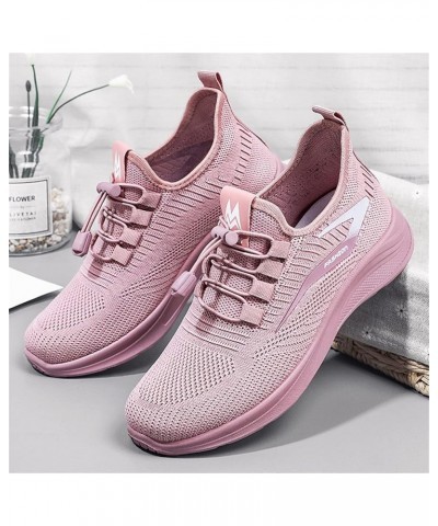 Walking Shoes for Women Breathable Mesh Work Slip-on Sneakers for Running Sports Z 21-pink $12.94 Loafers & Slip-Ons