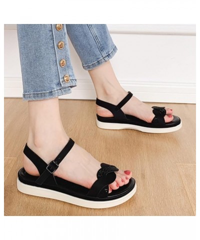 Summer Thick Heel Women Sandals Slippers Women Designer Sandals Womens Hiking Sandals Closed Toe (Khaki, 6.50) Black 7 $24.67...