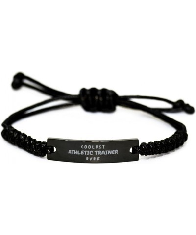 Coolest Athletic trainer Ever,Athletic trainer,Black Rope Bracelet,Athletic trainer Gift for Wife,Inspirational Gifts and Sar...