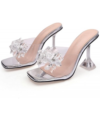 Heeled sandals 3 Inch sandals Wide Fit Heels sandals Women Dressy Summer Flat Orthotic White Heeled sandals Casual San G-silv...