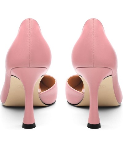 Women's Closed Pointed Toe D'Orsay Shoes Dress High Heels Pumps for Wedding Party，3.3inch Pink Matte $28.80 Pumps