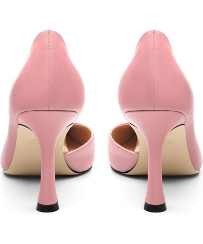 Women's Closed Pointed Toe D'Orsay Shoes Dress High Heels Pumps for Wedding Party，3.3inch Pink Matte $28.80 Pumps