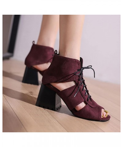 Sandals Women Wedge Platform Dressy Summer Wide Width Women Bohemian Canvas Lace Up Sandals Platform Ethnic Wedge Sandals Red...