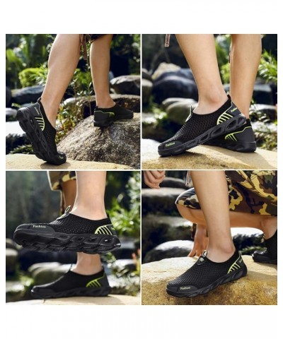 Men's Women's Lightweight Breathable Quick Drying Wading Shoes Water Sports Amphibious Shoes Barefoot Shoes Black Green-1 $14...