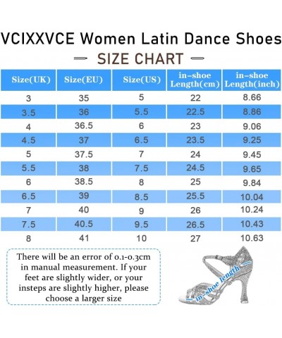 Women Latin Ballroom Dance Shoes Rhinestone Closed Toe Tango Salsa Dancing Shoes L403-red-2 1/3" Heel $31.34 Athletic Shoes