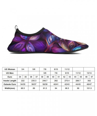 Colorful Geometry Flowers Water Shoes for Men Women Quick-Dry Barefoot Swim Shoes Slip-on for Beach Outdoor $16.46 Outdoor Shoes