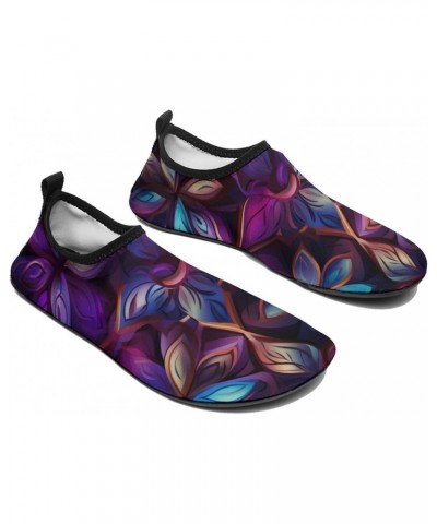 Colorful Geometry Flowers Water Shoes for Men Women Quick-Dry Barefoot Swim Shoes Slip-on for Beach Outdoor $16.46 Outdoor Shoes