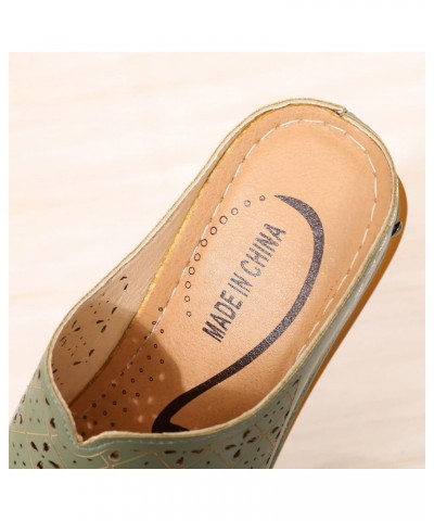 Wedge Sandals for Women Platform Summe Ladies Shoes Hollow and Sandals Fashion Roman Spring Women's Stitching Toe 7.5 Green $...