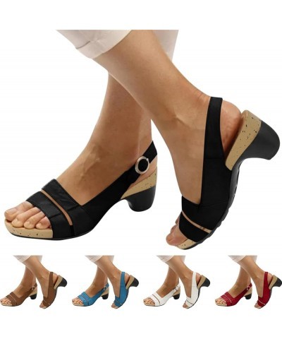 Heels for Women Sexy Strappy Sandals Women Open Toe Ankle Strap Lace Up Stilettos Shoes Elegant Party Shoes Z7-black $13.19 S...