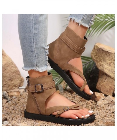 Wedge Sandals for Women Elastic Strappy String Platform Wedges Sandal Slip On Open Toe Party Dress Sandals 113-zoxro-7-khaki ...