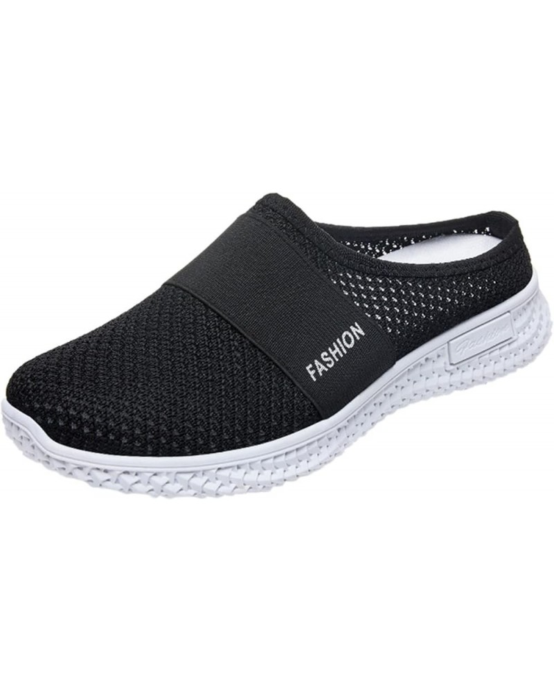 Breathable Running Shoes Breathable Mesh Sneaker Women Walking Trainers Toddler Boy Sneakers Black $14.25 Athletic Shoes