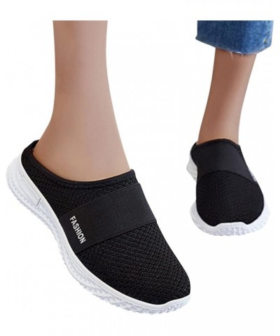 Breathable Running Shoes Breathable Mesh Sneaker Women Walking Trainers Toddler Boy Sneakers Black $14.25 Athletic Shoes