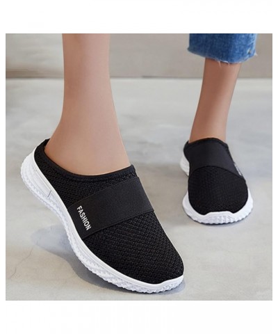 Breathable Running Shoes Breathable Mesh Sneaker Women Walking Trainers Toddler Boy Sneakers Black $14.25 Athletic Shoes