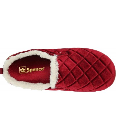 Women's Velveteen Slipper Cranberry $16.00 Slippers