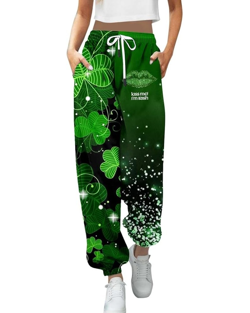 St Patricks Day Long Fit Day Printed Sweatpants Casual Loose Long Pants Jogging Pants Women St Patricks Day - Mint Green $15....