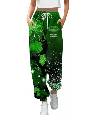 St Patricks Day Long Fit Day Printed Sweatpants Casual Loose Long Pants Jogging Pants Women St Patricks Day - Mint Green $15....