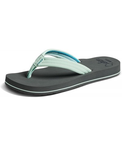 Womens Cushion Breeze Sandals Grey/Mint $17.79 Sandals