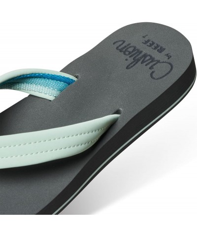 Womens Cushion Breeze Sandals Grey/Mint $17.79 Sandals