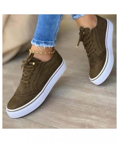 Girls Loafers Boat Casual Shoes Round Casual Shoes Lace Women's Flock Flat Single Fashion Up Women's Casual Shoes Espadrilles...