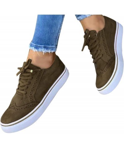 Girls Loafers Boat Casual Shoes Round Casual Shoes Lace Women's Flock Flat Single Fashion Up Women's Casual Shoes Espadrilles...