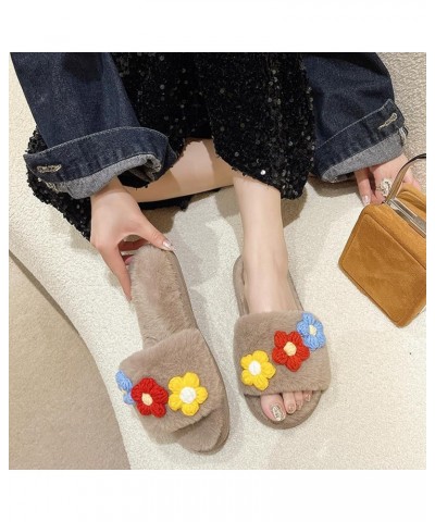 Ladies Shoes Fashion Flat Slippers Soft Sole Winter Warm Suede Bow Cotton Slippers Happy Slippers for Women Cushioned Arch O3...