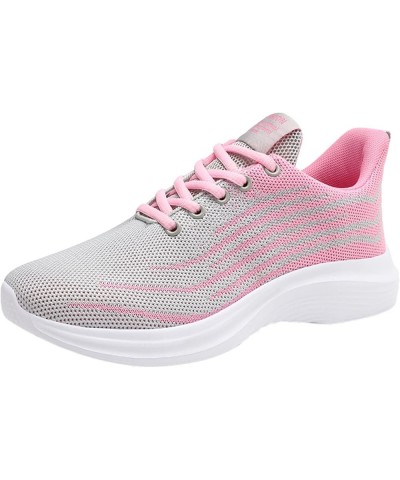 athletic shoes women Womens Slip On Running Shoes Non Slip Walking Shoes Lightweight Gym Fashion Sneakers Z-05 Pink $14.83 At...