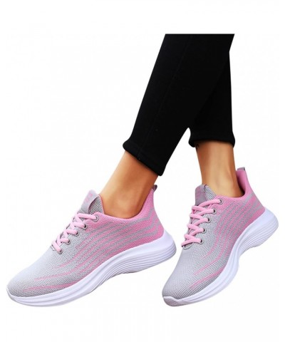 athletic shoes women Womens Slip On Running Shoes Non Slip Walking Shoes Lightweight Gym Fashion Sneakers Z-05 Pink $14.83 At...