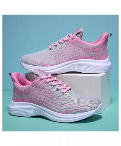 athletic shoes women Womens Slip On Running Shoes Non Slip Walking Shoes Lightweight Gym Fashion Sneakers Z-05 Pink $14.83 At...